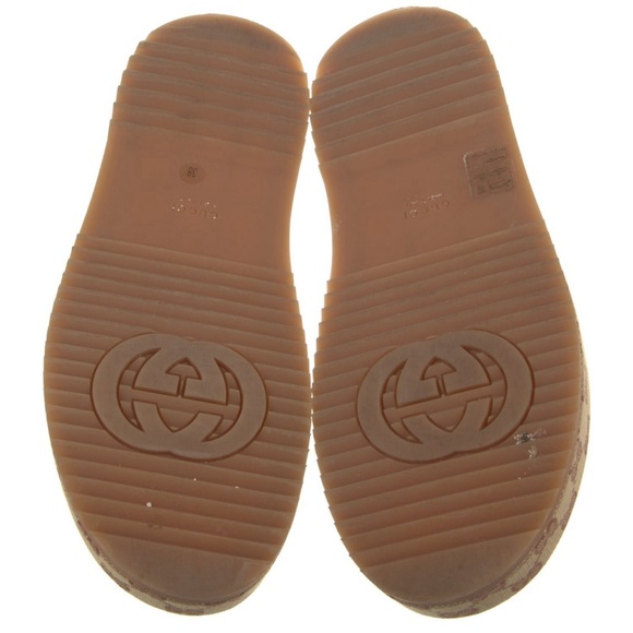 GUCCI Women's Angelina Platform Slide Sandals GG Canvas Size 8 - Picture 5 of 5